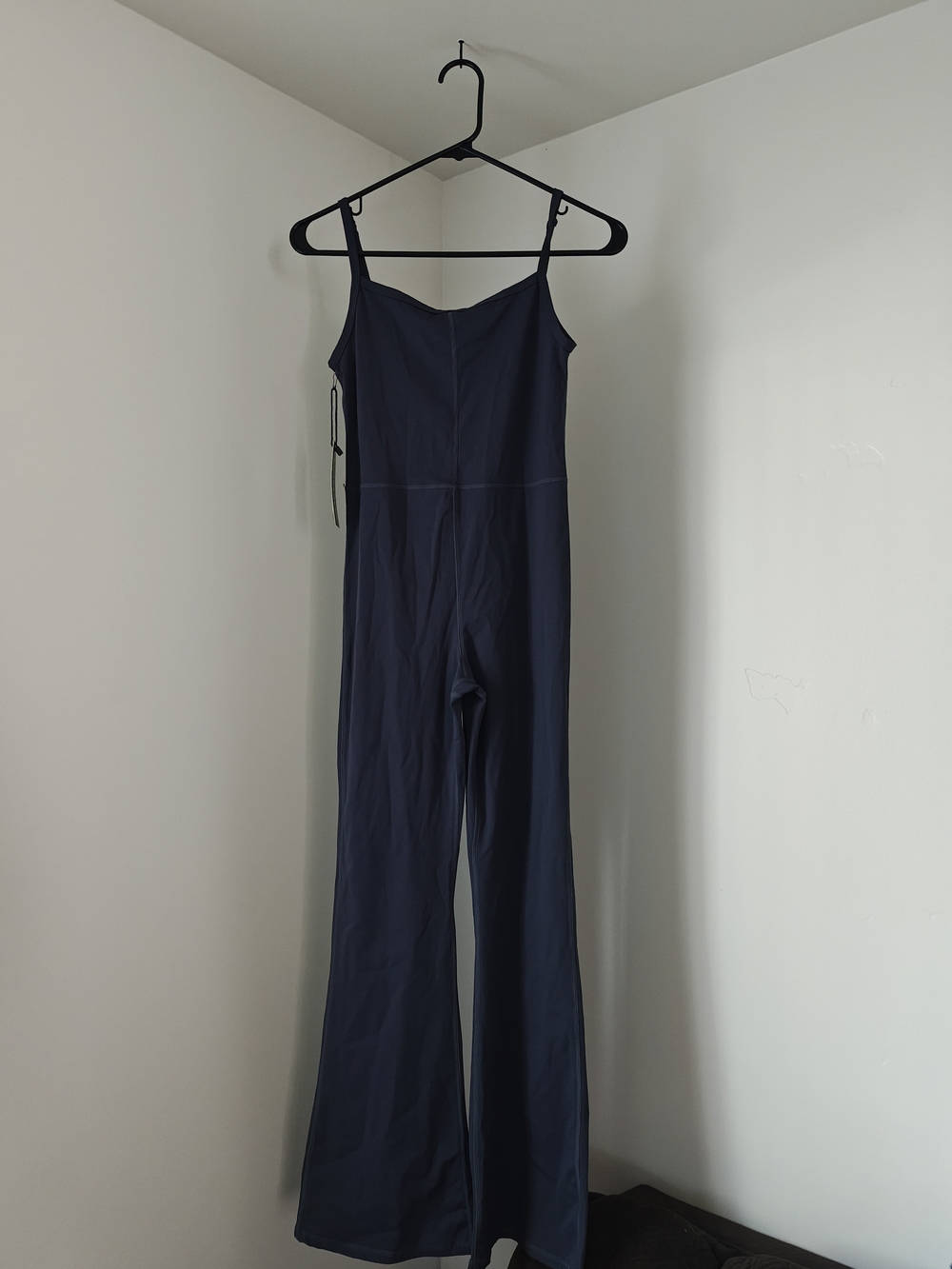Navy Blue Sleeveless Wide-Leg Jumpsuit